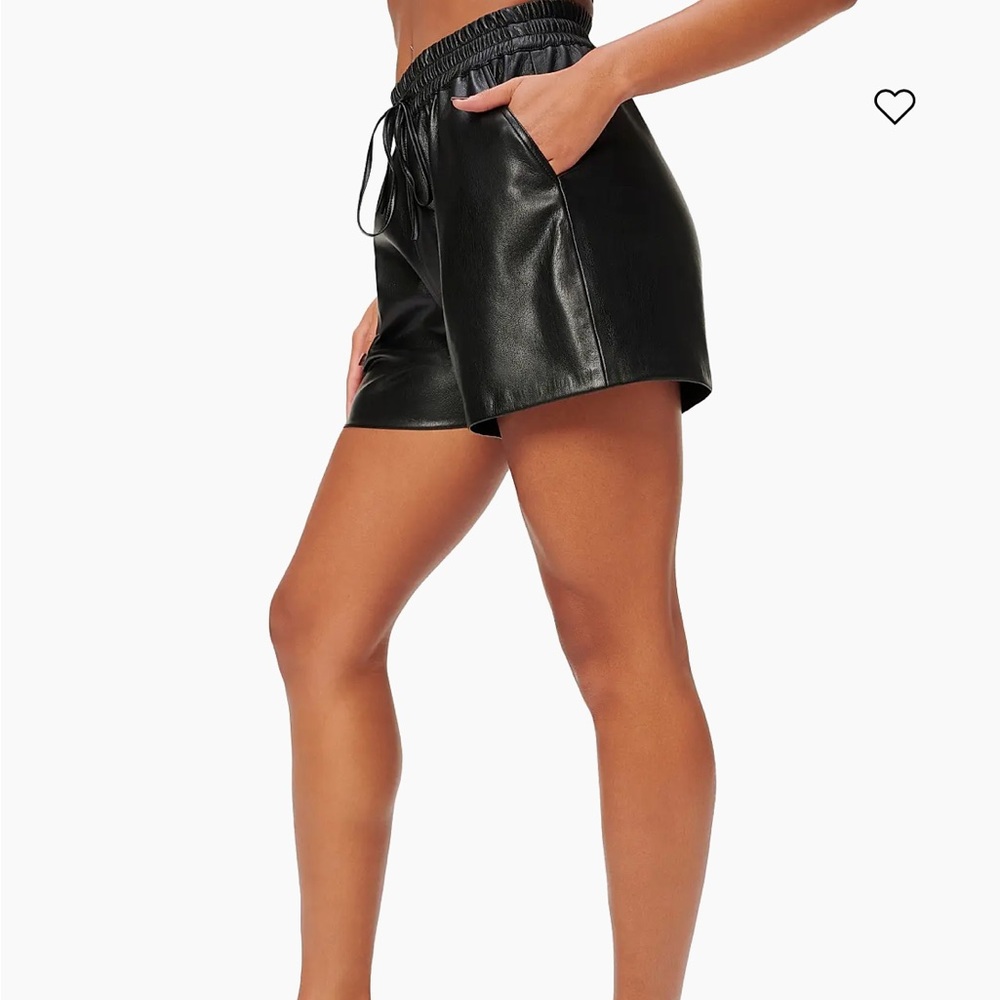 Good American Leather Shorts (Vegan)